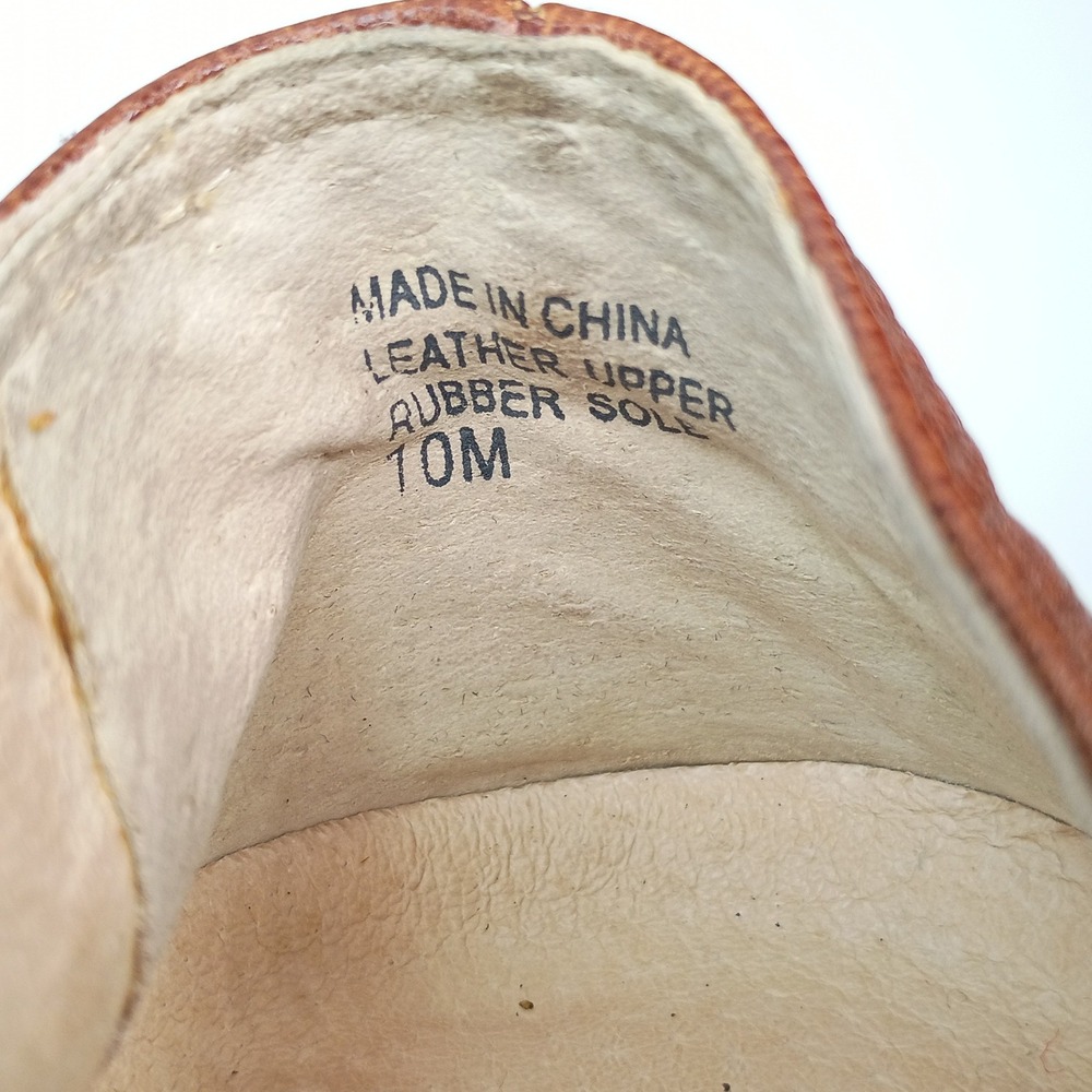 Michael Kors Fulton Moc Ballet Flats Brown Leather Logo Medallion Shoes 10M - Picture 9 of 9